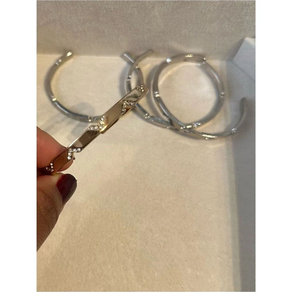 Rose Gold and Silver Bracelet Cuff Stack